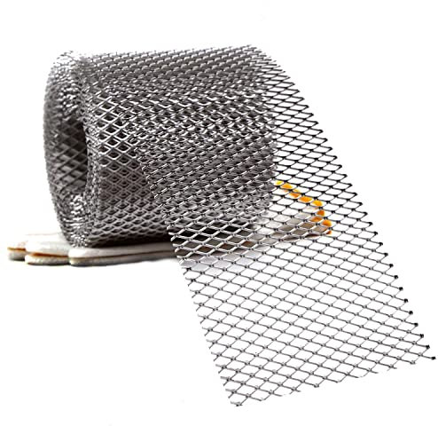 Carligo Dachrinnenschutz, Blattfilter-Dachrinnenabdeckungen, Aluminium-Siebrolle, 12.7x107.5 m für DIY-Dachrinnenfilter, Dachrinnen-Fallrohrabdeckungen, Blattfilter, Dachrinnenschutz