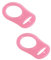 Anello a bottone in silicone, 2 adattatori per ciuccio, in silicone, per ciuccio (rosa)
