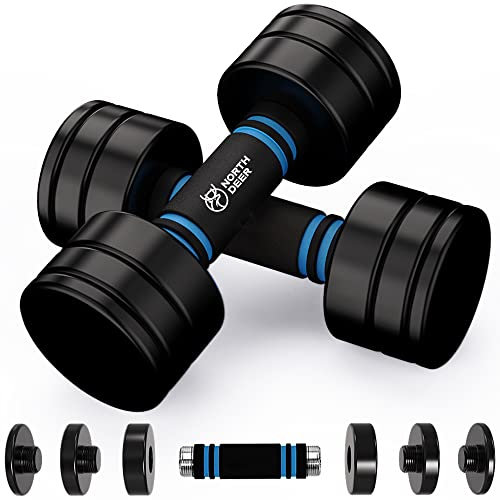 Hantelset Kurzhanteln 2er 7,5kg (3,5kg/5kg/6kg/7,5kg) - Verstellbare Hanteln Set mit Schaumstoff-Griff - Adjustable Dumbbells für Zuhause (Schwarz 7,5kg×2)