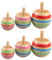 KieTeiiK 6 Stück Holzkreisel Tischkreisel Flipover Kreisel Nostalgisches Geschenk Für Erwachsene Kinderpartybevorzugung Desktop Gyroskope Dekompressionsspielzeug Für Erwachsene Druckplatte