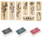Rebanky 8 Stück Holzstempel Set Vintage Stempel Blumen und Blätter Holz Bastel Stempel Pflanzen Blatt Holzstempel Gummi für DIY Handwerk Basteln Scrapbooking