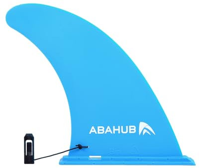 Abahub Quilla Paddle Surf Aleta Sup Universal 9 Pulgadas Aleta Central Desmontable Aleta de Repuesto Sup Reforzada con Fibra de Vidrio Accesorios de Sup Pelables para Tabla de Surf, Longboard