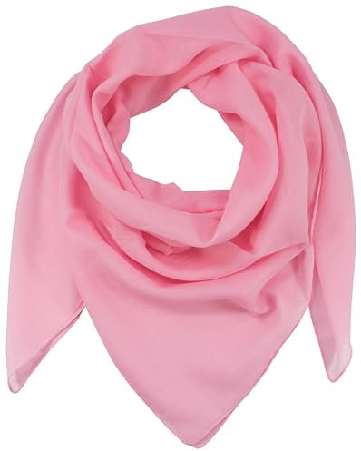 fashionchimp BASIC-Baumwolltuch in Uni-Farben, Unisex-Halstuch aus 100% Baumwolle, quadratisch, Damen und Herren (Rosa)