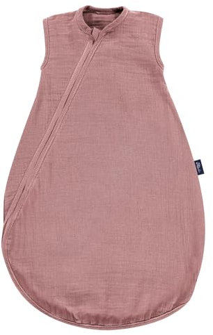 Dein Kinderland Alvi Mäxchen Schlafsack Sommertraum mit Babylöffel Sommerschlafsack aus Baumwolle Außensack Baby-Schlafsack leicht atmungsaktiv (Fox Glove 80)