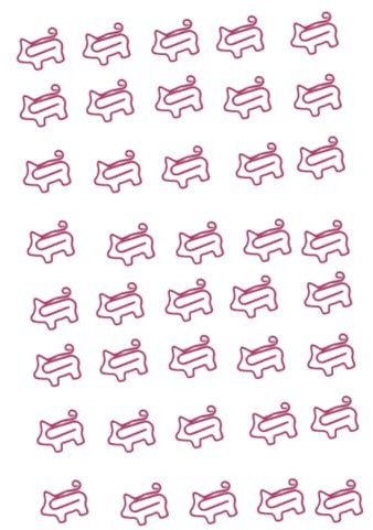 SEWACC Clips 40 Büro Büroklammern Schweine Büroklammern Kreative Büroklammern Lesezeichen Büroklammern