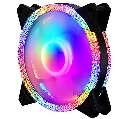 Pro PC Case Fan RGB 120mm Aura SYNC 5V/3 Pin Silent CPU Cooler Set Fan 6 Pin CPU Radiator Adjust Fan Color and Speed (Color : G)