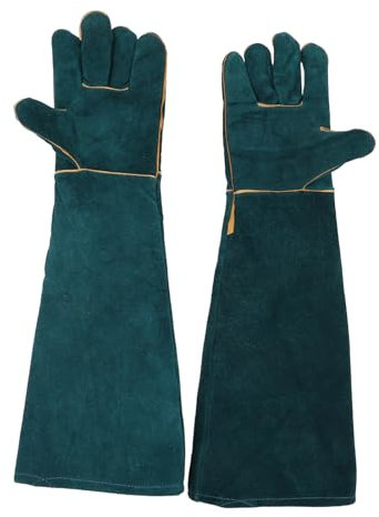 VILLFUL 2er Packung Bissfeste Schutzhandschuhe Aus Rindsleder Für Haustiere Spiel Und Trainingshandschuhe