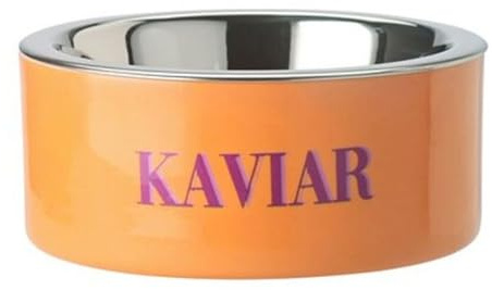 Giftcompany Futternapf Love Pets, Gr. S, Kaviar Eisen 17x7x17 cm, neon orange