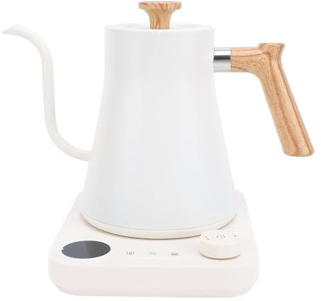 Hervidor Eléctrico con Cuello de Cisne, 1200 W, Control de Temperatura de Acero Inoxidable, Hervidor Eléctrico con Control de Temperatura, Hervidor con Cuello de Cisne (Enchufe