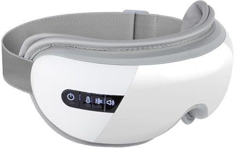 Luckits Eye Massage Mask with Heat & Bluetooth Music - Constant Temperature Multi-Frequency Vibration Electric Mask for Puffy & Dry Eyes - X-mas Gift for Women Men