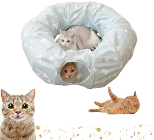 Jupe d'arbre de Noël pour Tunnel pour Chat, lit Tunnel pour Chat sous l'arbre de Noël, lit pour Chat Pliable et Multifonctionnel pour Arbre de Noël, Tunnel pour Chat de Noël (D)