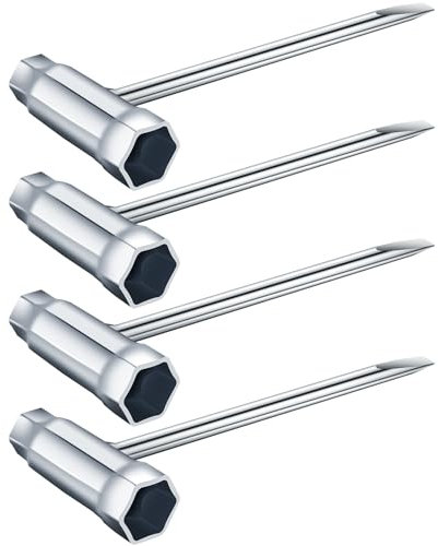 MetVot 4 Stück 13 mm X 19 mm Zündkerzenschlüssel Kettensägenschlüssel T Schraubenschlüssel Kombischlüssel