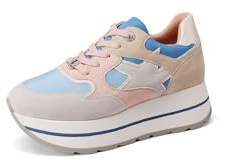 QUEEN HELENA Sneakers Platform Alte Scarpe da Ginnastica Casual Donna X32-32