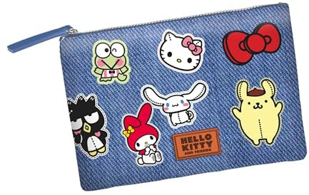 Karactermania Sanrio Hello Kitty Stickers-Soleil Kosmetiktasche, Blau, 30 x 22 cm