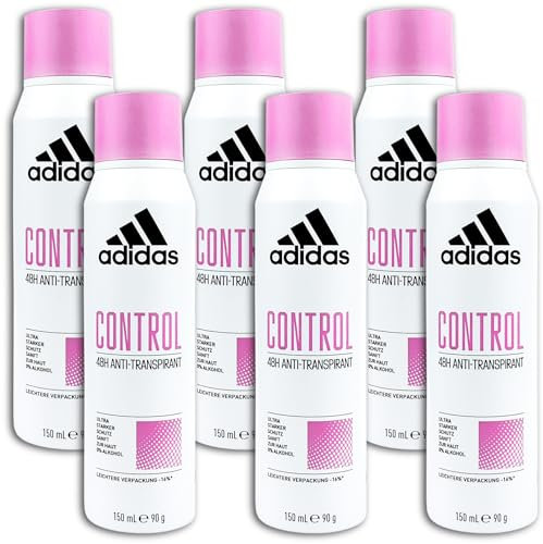 6 er Pack adidas Anti-Transpirant Spray Control Deodorant Deospray 6 x 150 ml