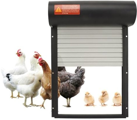 IUBGFTO Ouvre-Porte Automatique - Porte Automatique de poulailler, contrôleur de minuterie d'ouverture de Protection de volaille, pour Ferme Domestique