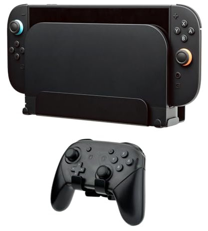 Wigearss Soporte de Pared para Nintendo Switch 2, Soporte de Metal Resistente con 2 Ganchos para Joy-con y Agujeros para Disipación de Calor, Base Metálica para Dock de Switch 2
