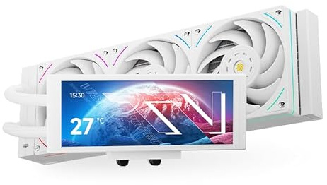THERMALRIGHT Trofeo Vision 360 ARGB Bianco Dissipatore per CPU AIO, dissipatore da 360mm, schermo LCD IPS con risoluzione 1280x480, per AM4/AM5, Intel LGA1851/1700, schermo LCD lungo ad alte