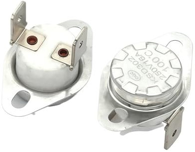 2PCS Normally open KSD302 16A 250V 40-180 Degree Ceramic KSD301 Normally Closed Temperature Switch Thermostat 45 55 60 65 70 75 80 85(Bend feet,NORMAL CLOSE_300C)