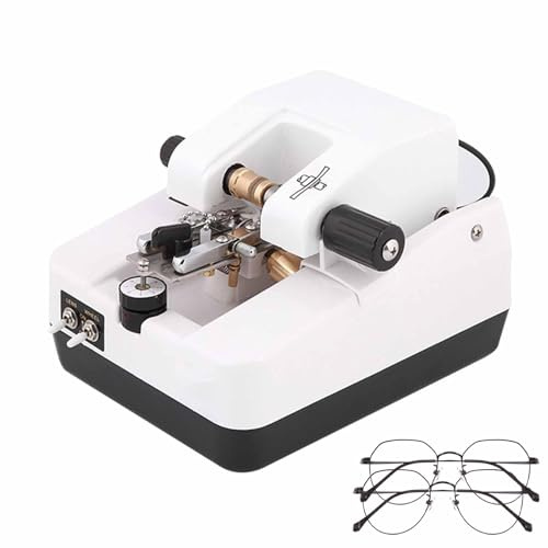 FLNOZAMZ Fresatrice per lenti ottiche, Macchina scanalatrice Lenti con Pannello placcato Ferro 30W, Macchina Automatica per scanalare lenti, smerigliatrice per lenti in Vetro