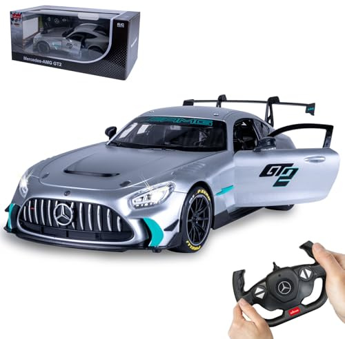 JAMARA 402241 Mercedes-AMG GT2 1:14 2,4GHz - Tür manuell, Auto ferngesteuertes RC Car, Kinder Spielzeugauto mit Fernbedienung, Modellauto, Geschenkidee für Kinder, LED Licht