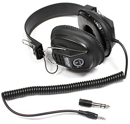 Soundlab Black Stereo Headphones Coiled Cable