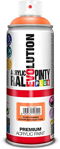 PINTURA EN SPRAY PINTYPLUS EVOLUTION 520CC FLUOR.NARANJA F143