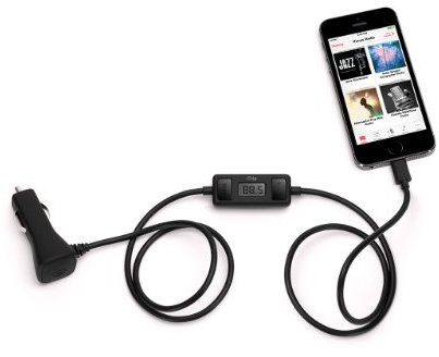 Griffin iTrip Auto FM Transmitter für Apple iPod, iPhone, iPad mit Lightning Anschluss Inkl. 12V KFZ-Ladegerät - Schwarz