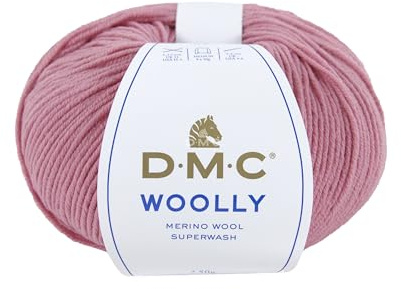 DMC Woolly Merino Yarn, Colour (043), Pink, 50g