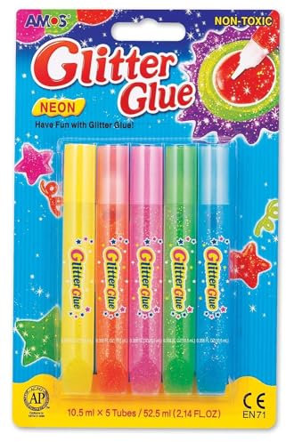 Klej z brokatem neonowy
