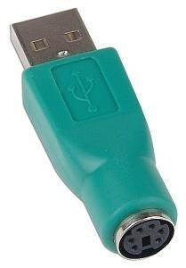USB-A MALE TO PS2 FEMALE ADAPTER - USB TO PS2