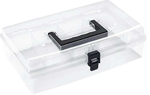 Prosperplast NUN NUN12 Sortimentskasten Organizer Kunststoff Box transparent 5 Fächer Deckel 12 Sortierung