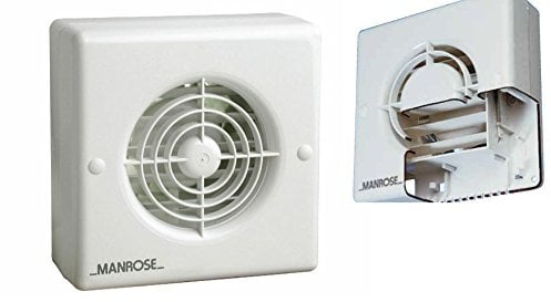 Manrose XF100 Automatic Shutter Bathroom Extractor Fan Standard Timer Pullcord Humidity (Timer Model)