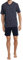 Schiesser Pigiama Corto con Scollo a V – Nightwear Set Due Pezzi, Blu (Dunkelblau 803), 70 Uomo