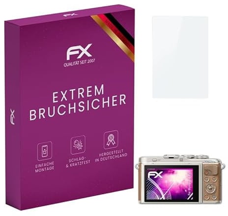 atFoliX Plastic Glass Protective Film compatible with Olympus E-PL9 Glass Protector, 9H Hybrid-Glass FX Screen Protector