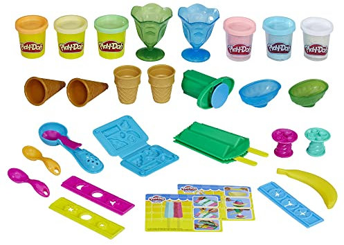 Play-Doh Kitchen Creations Ice Cream Party Play Food Set with 6 Colors, 2-Ounce Cans (Amazon Exclusive)