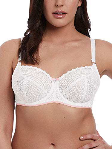 Freya Women's Daisy Lace Underwire Balcony Bra, White, 32C