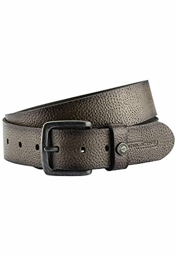 camel active Herren hochwertiger Ledergürtel - individuell kürzbar - geeignet für Hosen und Anzüge Grau-Braun M (Herstellergröße: 90-95 cm)