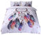 Traumfänger Stammes Schwarz Lila Grau Feder Bettbezug mit Reißverschluss, Star Mann Frau Böhmen Bettwäsche Set Mikrofaser Polyester (135x200cm)