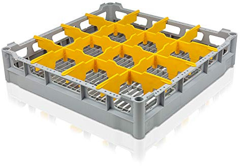 Dishwasher Washer Basket with 16 compartments for glasses | 500x500mm Fries Racks System | UK Stockist | Effiecitn Wash Design