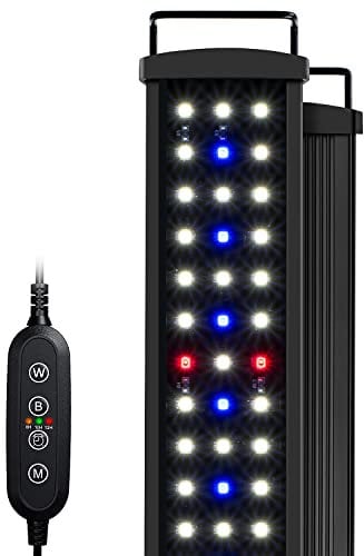 NICREW SlimLED Aquarium Plants Light, Fish Tank Light with Wired Timer and Extendable Brackets, 90-110 cm