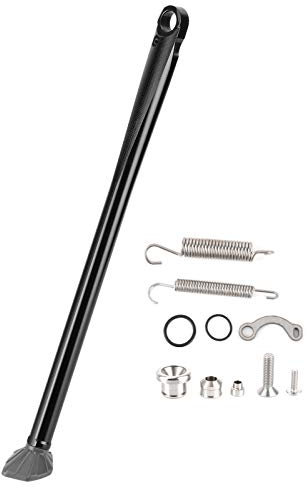 Seitenständer für Motorrad, CNC-Aluminiumständer Ständer Seitenständer Zubehör Passend für FE 250 FE 350 TE 125(D (schwarzer polgrauer Fuß))