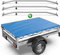 Tarpofix® Anhänger Plane 212x123 cm + 3X Planenbügel | Anhängerplane Flachplane aus PVC PLANENMATERIAL | Verstärkte Brenderup Anhänger Plane für 750kg PKW Hänger | Abdeckplane + Flachplanenbügel