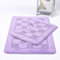 HOMES-LINEN Squares 2 Piece Bath Mat & Pedestal Set Non Slip Extra Absorbent Square Bathroom Toilet Rug Bath Mats Set (Lilac)