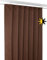 BEAUTEX Verdunkelungsgardine mit Kräuselband U-Band, Blackout Vorhang Blickdicht abdunkelnd, Größe und Farbe wählbar (Breite: 300 cm, Höhe: 245 cm, Dunkelbraun)