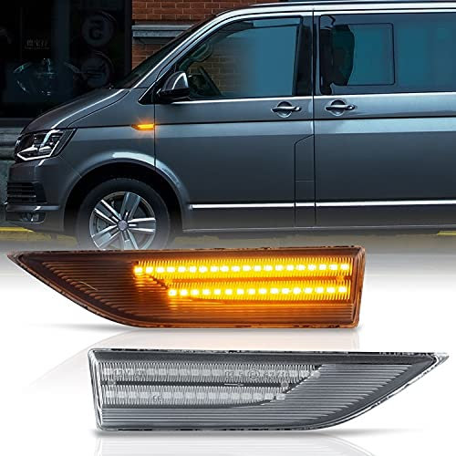Recambo LED SEITENBLINKER passend für VW T6 | Transporter | Multivan | BJ 2015-2019 | KLARGLAS