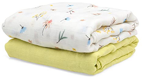 Kiokids Set 2 Muselinas Flores Amarillo