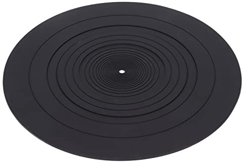 ASHATA Plattenspieler Matte, 12 Zoll Schallplatten Auflage, antistatisch, vibrationen reduzieren, Gummi Plattenspieler Matte, für alle Schallplattenspieler