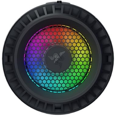 Razer Phone Cooler Chroma (MagSafe) - Smartphone Cooling Fan Chroma RGB (Compatibility with Magsafe, Advanced Cooling Technology, Twelve RGB LEDs, USB Type-C) Black