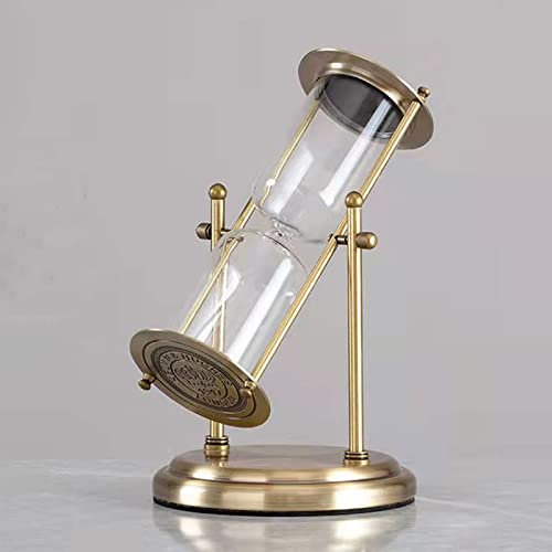 HDDH Sablier Bouteille Vide Minuterie Sablier créatif Décor Maison Cuisine - Bronze Sablier en métal Cadeau Souvenir créatif Unique, L